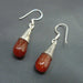 earrings Gorgeous Dangle Drops 925 Sterling Silver Handmade carnelian Stone Earrings For women - by Vidita Jewels