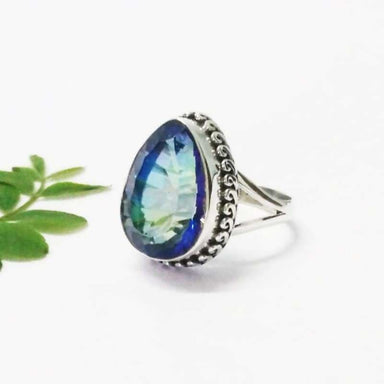 Gorgeous MIDNIGHT MYSTIC TOPAZ Gemstone Ring Birthstone Ring 925 Sterling Silver Ring Fashion Handmade Ring All Ring Size Gift Ring - Rings