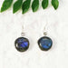 Gorgeous NATURAL BLUE FIRE LABRADORITE Gemstone Earrings Birthstone Earrings 925 Sterling Silver Earrings Fashion Handmade Earrings Dangle
