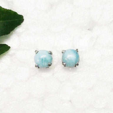 Earrings Gorgeous NATURAL DOMINICAN LARIMAR Gemstone Birthstone 925 Sterling Silver Fashion Handmade Stud Gift