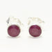 earrings Gorgeous NATURAL INDIAN RUBY Gemstone Earrings Birthstone 925 Sterling Silver Stud - by Jewelry Zone