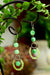 Green Aventurine Silver Earrings With And Quartz Beads - By Bona Dea