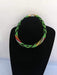 Necklaces Elegant Green Maasai Beaded Necklace in Unique Design - by Naruki Crafts