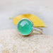 Rings Green onyx ring Simple Ring Onyx cabochon 925 Sterling silver Artisan Jewelry