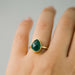 rings Green Onyx Teardrop Statement Ring Handcrafted Jewelry Gift for her - by GIRIVAR CREATIONS