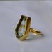 Green Prasiolite Quartz Gemstone Coffin Shape 925 Sterling Silver Ring Jewelry Handmade