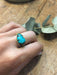 Rings green stone ring brass rustic linker real stones turquoise quartz perfect gift for her one of a kind organic