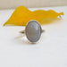 rings Grey Moonstone Ring Sterling Silver Boho Dainty Cabochon Jewelry - 6.5 by Finesilverstudio