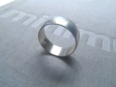 Rings Half-round ring wide & slim in brushed or blacked sterling! - by dikua