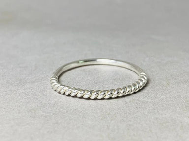 Half Twist Ring 925 Silver Unique Handmade jewelry Boho Stacking Band Round Gift - by Heaven Jewelry