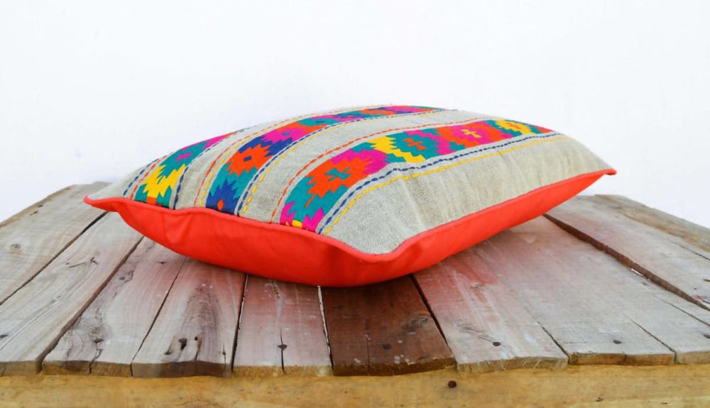 Hand Embroidered Moroccan Pillow Cover - By Vliving