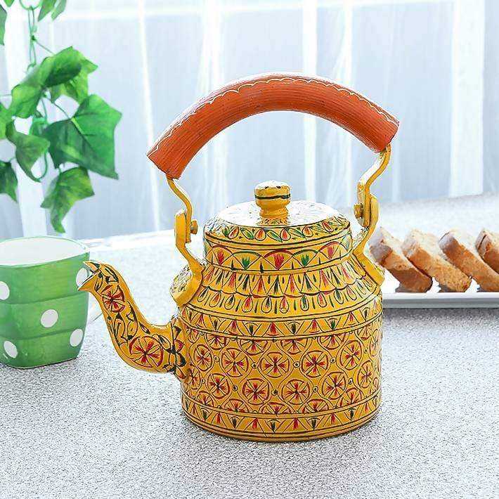 Painted Teapots Handmade Colorful Kaushalam Teapot: Mughal.