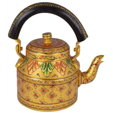 Painted Teapots Handmade Stunning Kaushalam Teapot: Golden Glow