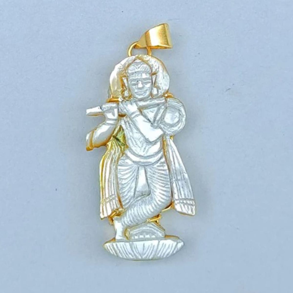Handcrafted Mother Of Pearl Lord Krishna Pendant - By Krti Handicrafts