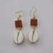 Handmade Cowrie Shell And Sun Sitara Dangle Earrings - By Krti Handicrafts