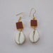 Handmade Cowrie Shell And Sun Sitara Dangle Earrings - By Krti Handicrafts