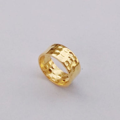Handmade 18k Gold Plated Designer Band Ring - By Krti Handicrafts