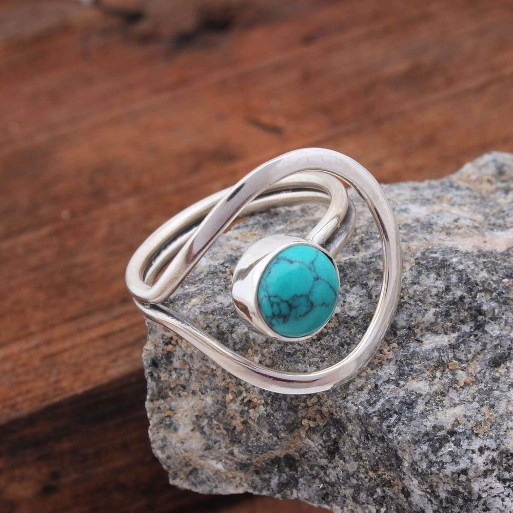 Handmade Round Gemstone Adjustable Ring 925 Sterling Silver Natural Stone Boho ring Male Designer 92.5 Perfect Gift for every Occasion - by 