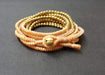 Bracelets Handmade Triple Wrap Snake Knot Brass Bracelet /Anklet