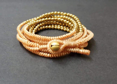 Bracelets Handmade Triple Wrap Snake Knot Brass Bracelet /Anklet