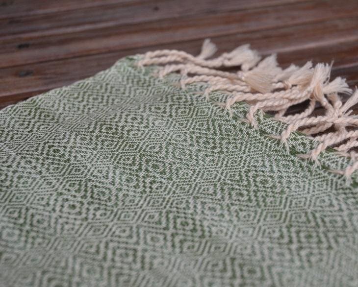 Scarves Handwoven Scarf Cotton Zigzag