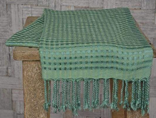 Handwoven Scarf Gossamer Greens and Yellows