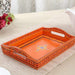 Kitchen & Dining Kaushalam wooden kitchen tray in orange