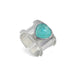 Rings Heart Shaped Amazonite 925Sterling Silver Wrap Adjustable Ring