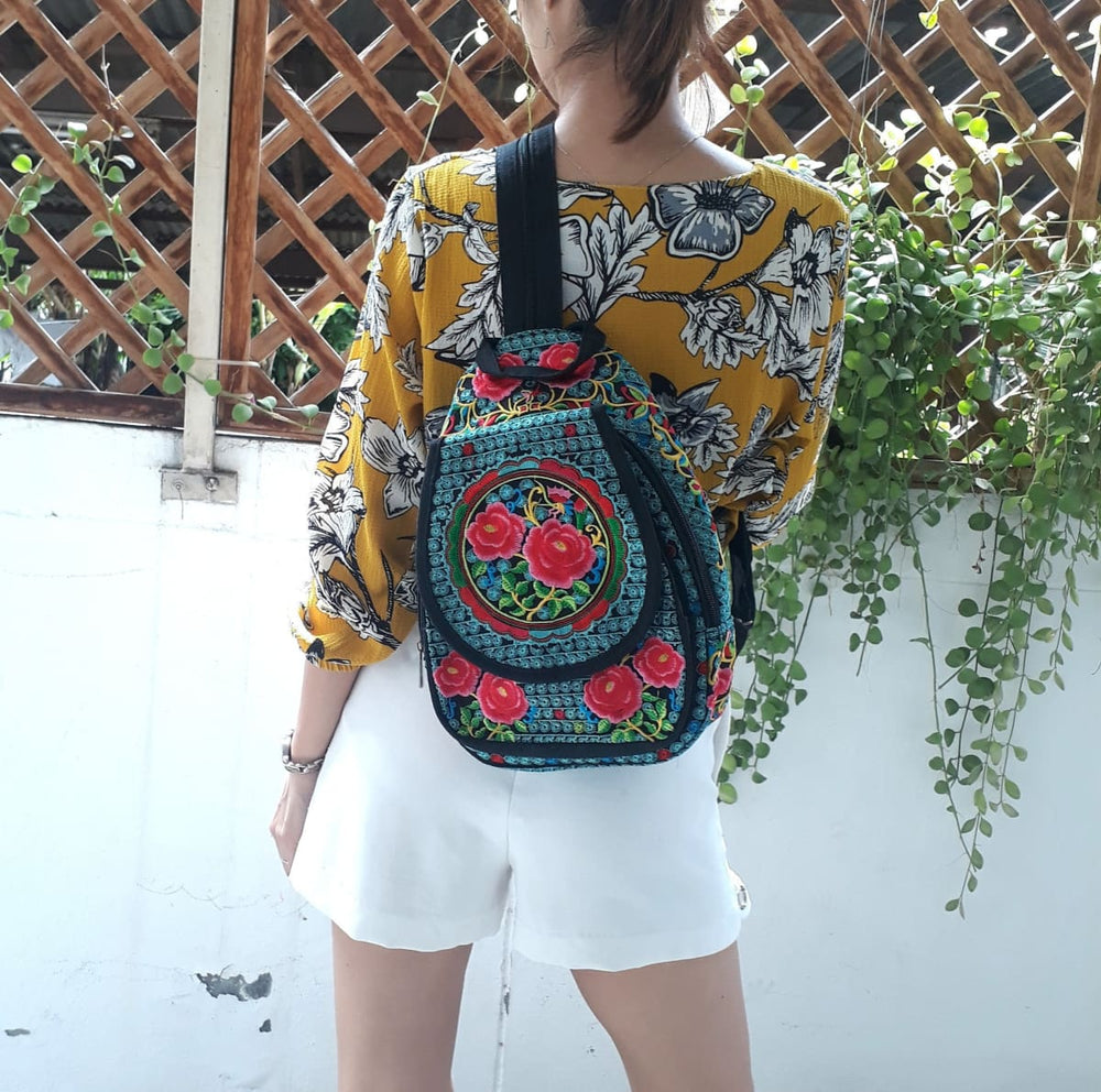 Hmong Thai School Backpack - by lannathaicreations