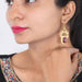 Indian Artisan Handcrafted Purple Amethyst Gemstone Designer Earrings - by Bhagat Jewels
