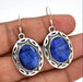earrings Indian Sapphire 925 Sterling Silver Earrings,Handmade Filigree Fine Jewelry For Girls, - by InishaCreation