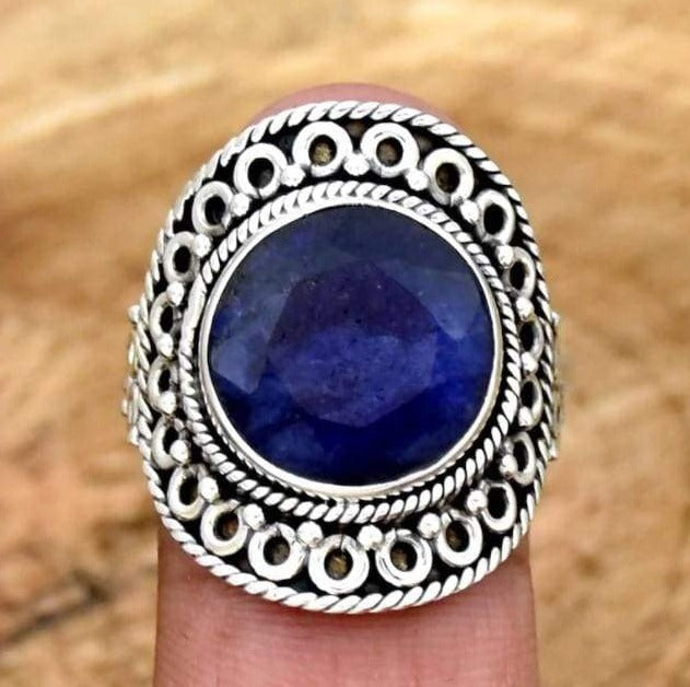 Turquoise & Sterling Silver Ring - Vintage Zuni Indian Size 4 3/4 - River  Valley Estate Sales LLC.