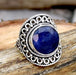 rings Indian Sapphire 925 Sterling Silver Ring Handmade Filigree Jewelry,Gift For Her - by InishaCreation