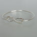 Infinity bangle | Sterling silver | Cuff bracelet | Silver infinity | B14 - by OneYellowButterfly