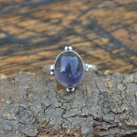 Rings Iolite Gemstone Sterling Silver Ring - Birthstone Jewelry
