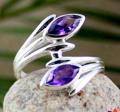rings Iolite silver ring marquise iolite promise - by Maya Studio
