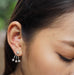 Earrings Ear Jacket Sterling Silver Trendy Accessories Bohemian Jewelry Bridal Funky Gift (E66) - by OneYellowButterfly