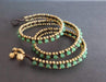 Bracelets Jade Wax cord Brass Wrap Bracelet/Necklace