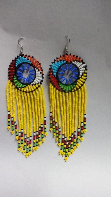 Earrings African earrings Beaded Boho Elegant Multicolored Gift for her Tribal Moms gift - Title by Naruki Crafts