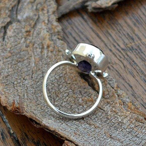 Rings Tanzanite Ring 925 Sterling Silver Quartz Violet Blue