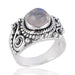 Rings June Birthstone Rainbow Moonstone Ring Sterling Silver