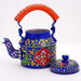 Kaushalam Hand Painted Tea Pot : Peacock Garden - Painted Teapots