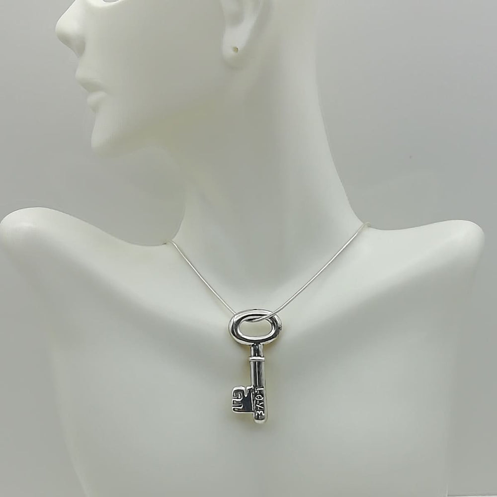 Key to your heart pendant - Silver key - Charm for lovers - charm necklace - PD46 - by NeverEndingSilver