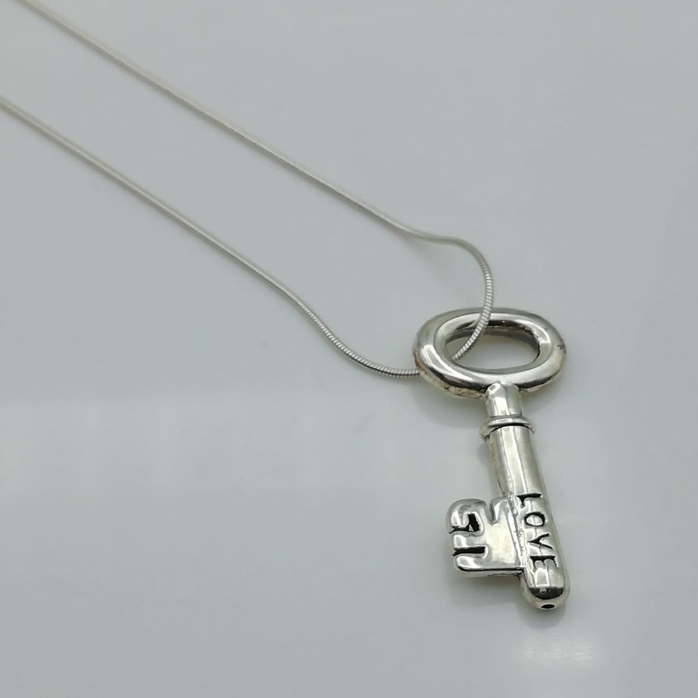 Key to your heart pendant - Silver key - Charm for lovers - charm necklace - PD46 - by NeverEndingSilver