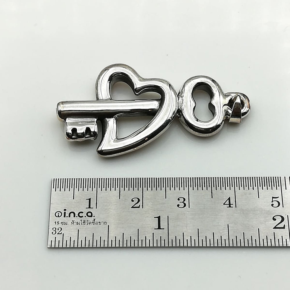 Key to your heart pendant - Silver key - Charm for lovers - charm necklace - PD47 - by NeverEndingSilver