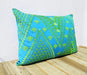 Turquoise and Green KIlim Pattern Embroidered Pillow Cover - Pillows & Cushions