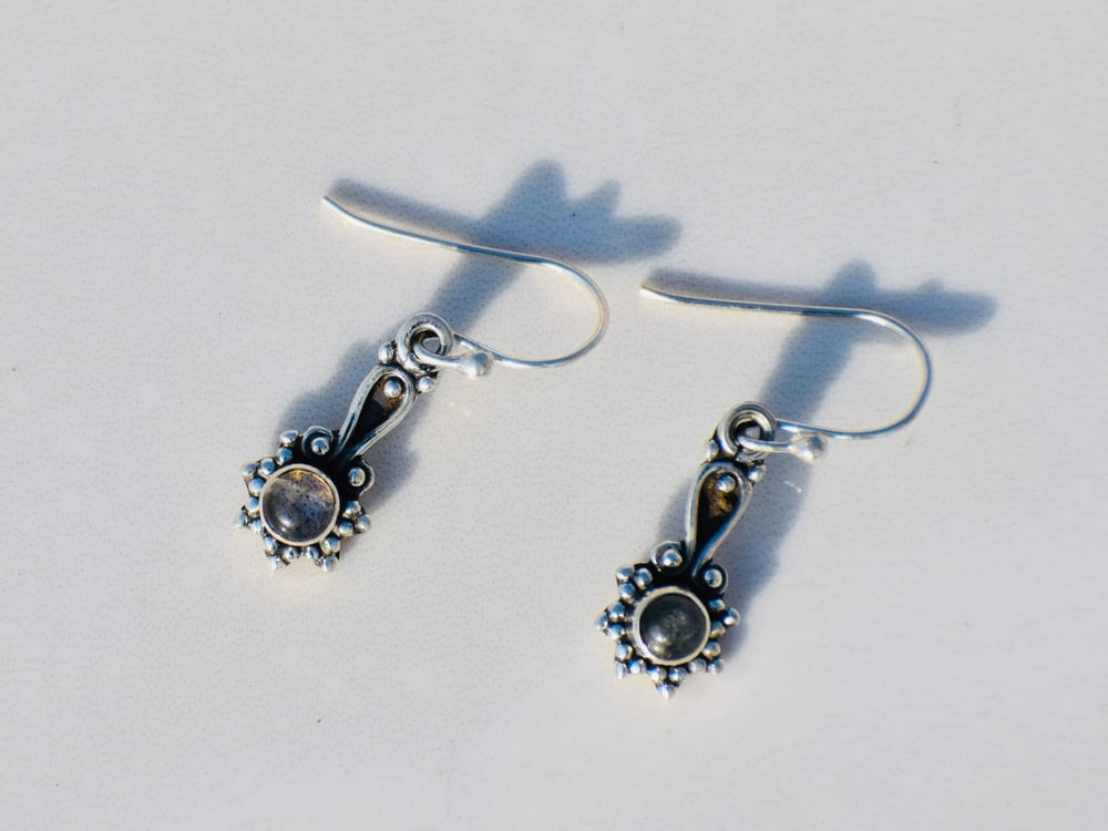 Labradorite 925 Silver Earrings Handmade Statement Elegant Bohemian Boho Chic - By Tanabanacrafts