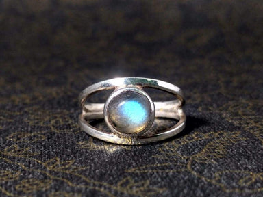 Rings Labradorite Ring Blue Fire Stone Handmade 925 Sterling Silver Charm