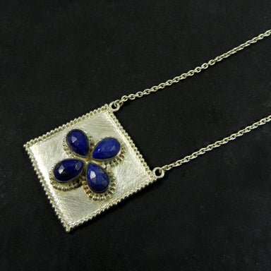 Necklaces Lapis Lazuli 925 Sterling Silver 20 inch Long Chain Designer Necklace