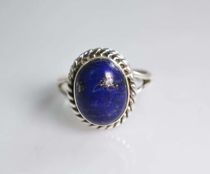Rings Lapis Lazuli 925 Sterling Silver Handmade Ring for Women - by Navya Craft